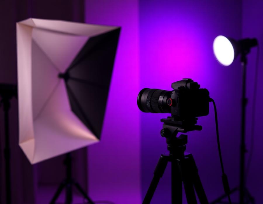 Studio photography setup